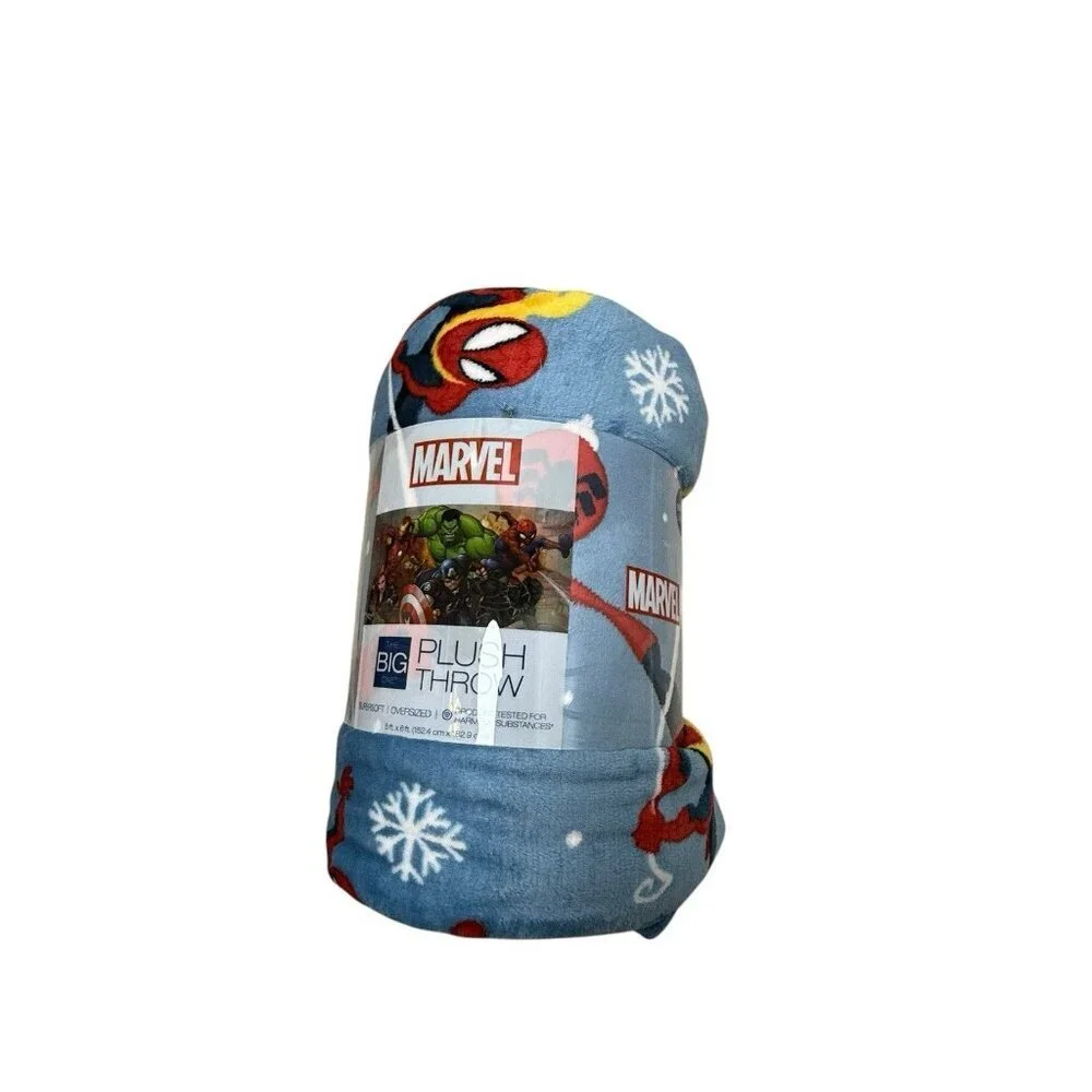 Spider Man Big One Oversized Christmas Blanket Throw 5ftx6ft NWT